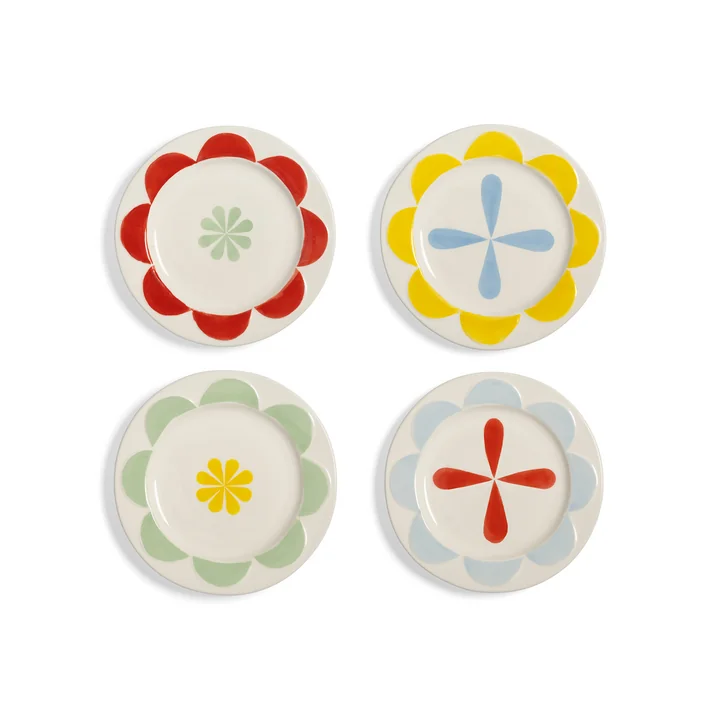 & klevering - Folk Assiette, Ø 17,5 cm, multicolore (set de 4)