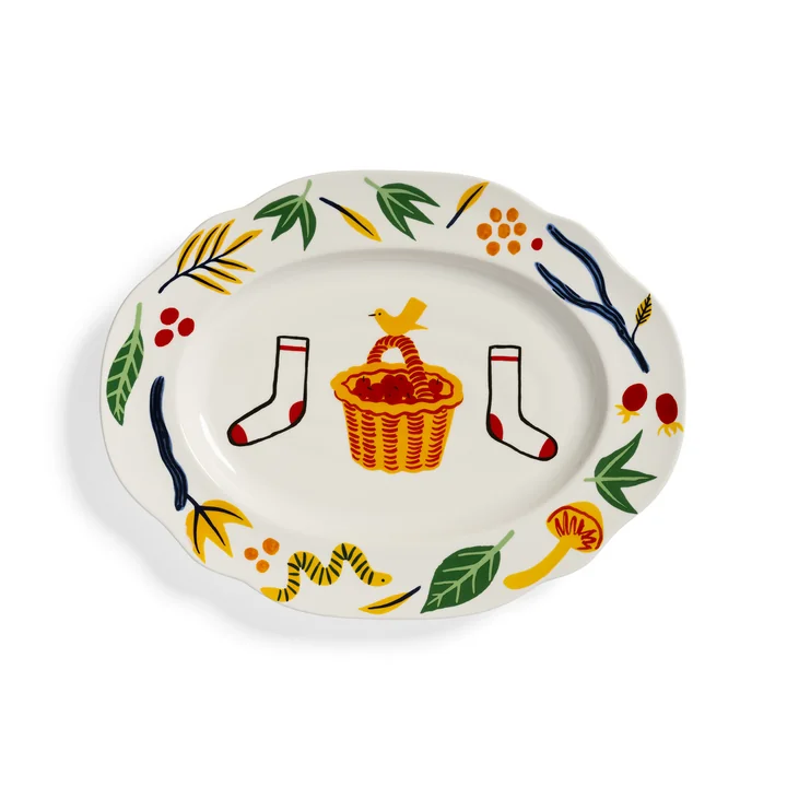 & klevering - Haines plat de service, 26,5 x 35 cm, multicolore