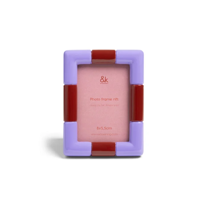 & klevering - Rift Cadre photo, 7,5 x 10 cm, lilas / bourgogne