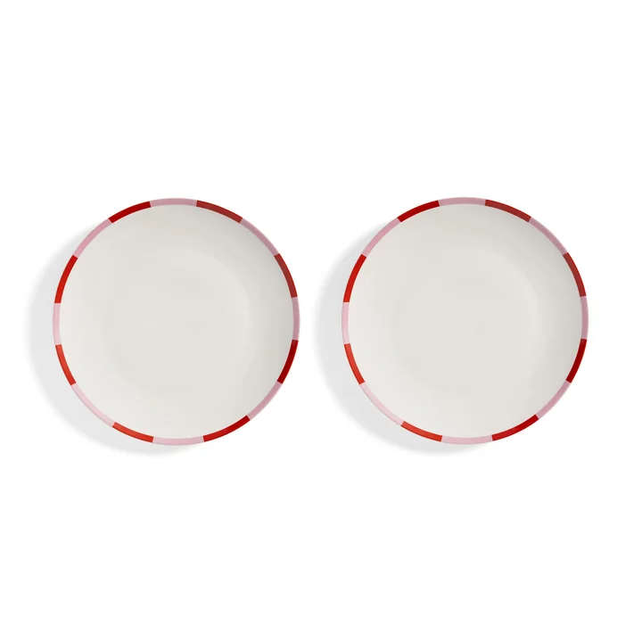 & klevering - Bliss Assiette, Ø 27 cm, rose / rouge (set de 2)