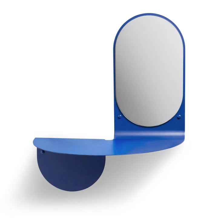 & klevering - Flip miroir, 53 x 63 cm, bleu