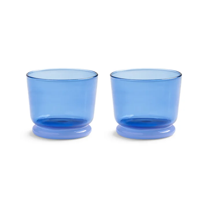 & klevering - Verre Dew, 0,2 L, bleu (set de 2)