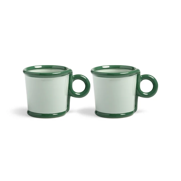 & klevering - Loop Gobelet avec anse 300 ml, vert (lot de 2)