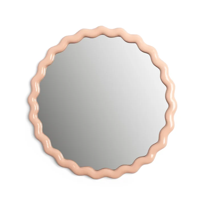 & klevering - Miroir Zigzag Ø 50 cm, rose