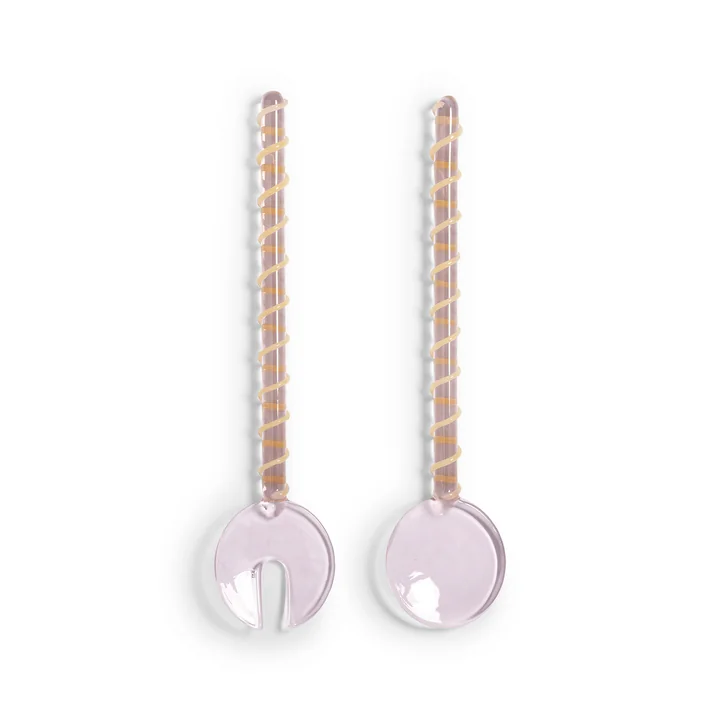 & klevering - Couverts à salade Sling, rose