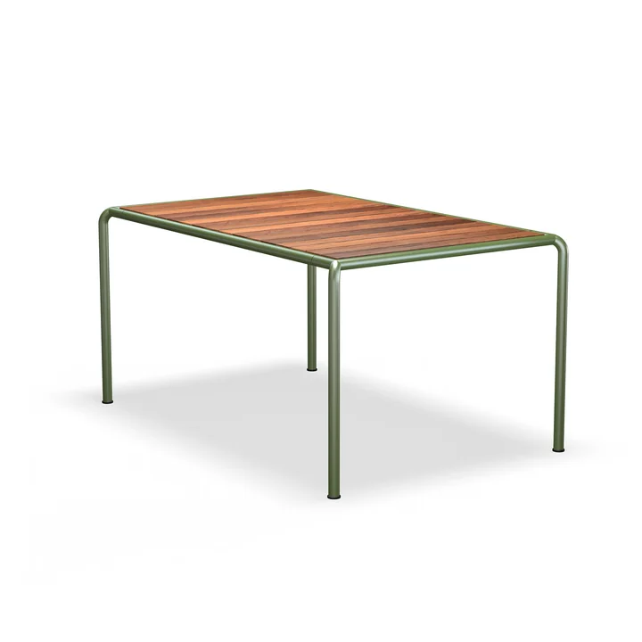 HOUE - Avanti Outdoor Table de salle à manger, 153 x 98 cm, frêne / vert olive