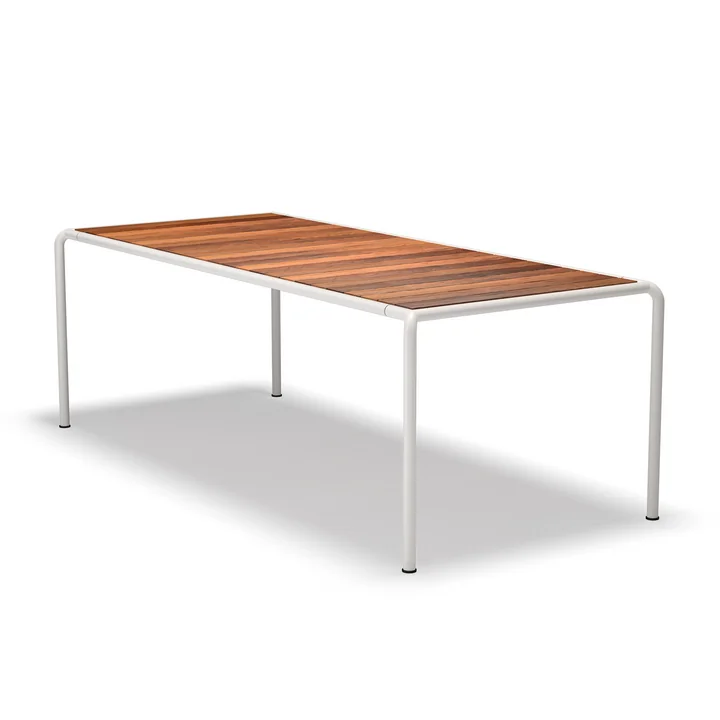 HOUE - Avanti Outdoor Table de salle à manger, 222 x 98 cm, frêne / muted white