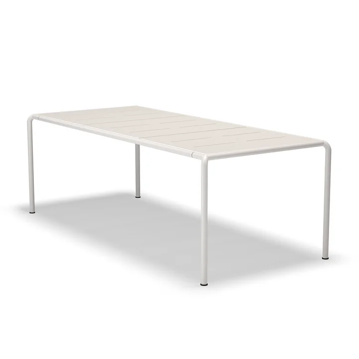HOUE - Avanti Outdoor Table de salle à manger, 222 x 98 cm, muted white