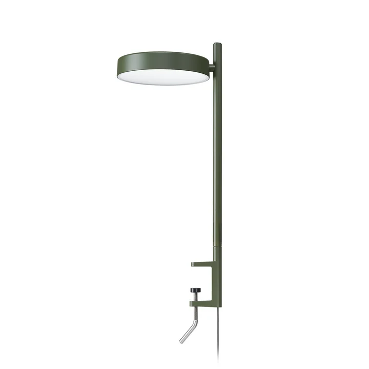 Wästberg - w242 Pastille alu LED lampe à pince c2, vert olive RAL 6003