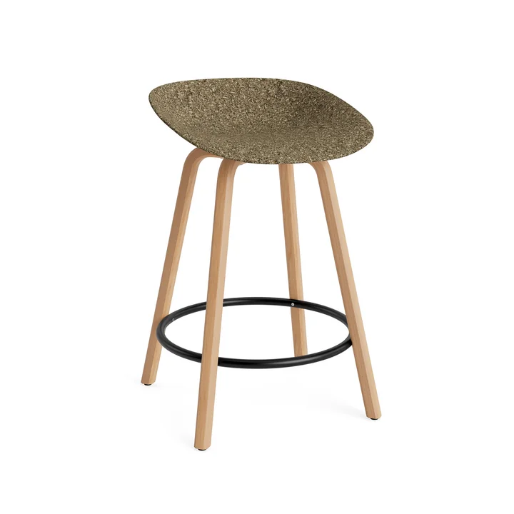 Normann Copenhagen - Mat tabouret de bar 65 cm, seaweed / noir