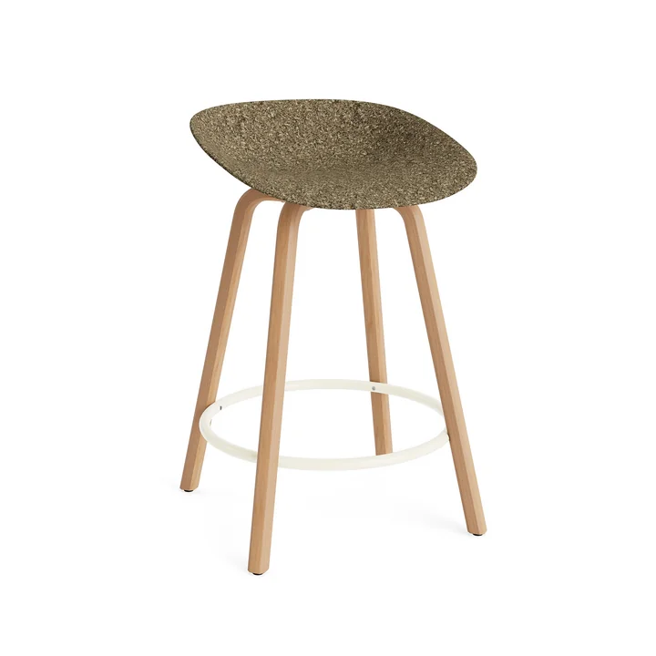 Normann Copenhagen - Mat tabouret de bar 65 cm, seaweed / cream
