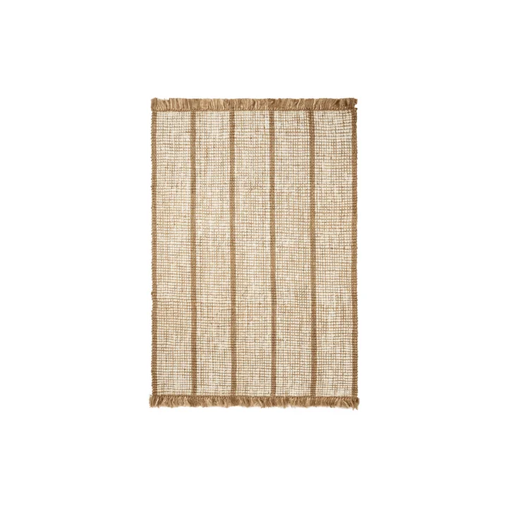 Ferm Living - Tapis Athens Stripes, 140 x 200 cm, naturel / blanc cassé