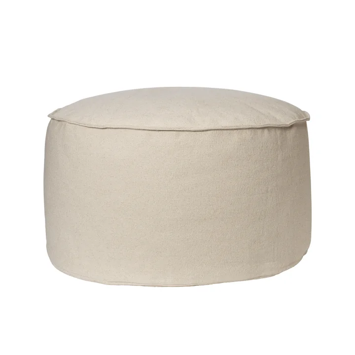 Ferm Living - Aun Pouf Ø 80 x H 40 cm, blanc cassé