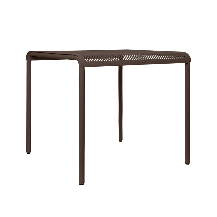 Ferm Living - Dapple Table de jardin, 80 x 80 cm, dark chocolate