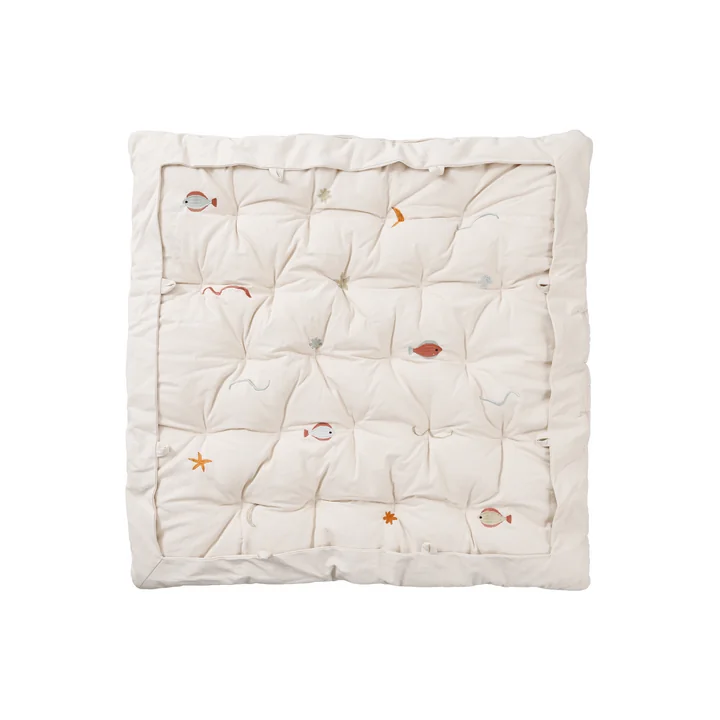 Ferm Living - Tapis de jeu Habour, 100 x 100 cm, naturel