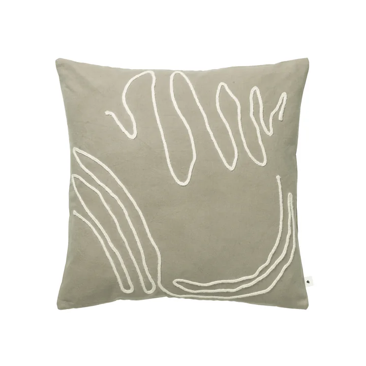 Ferm Living - Jot coussin, 50 x 50 cm, elm green