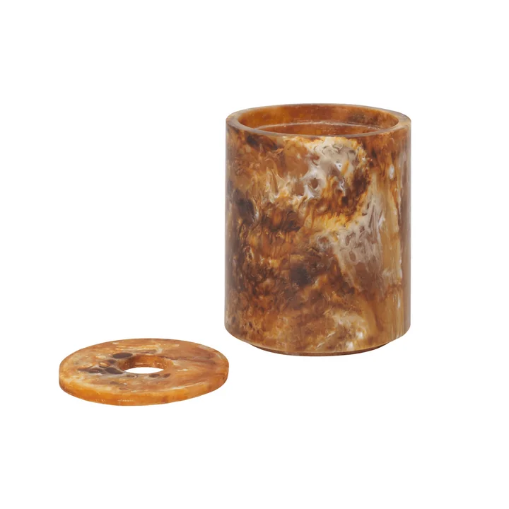 Ferm Living - Mist Récipient pour cotons-tiges, Ø 8 x H 9,4 cm, sugar kelp