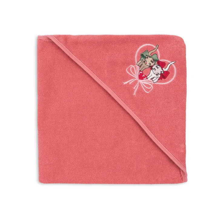 Konges Sløjd - Terry serviette à capuche, flamingo rose