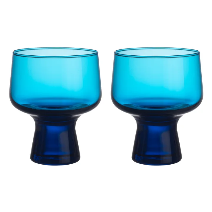 Iittala - Solare verre à pied, 0,29 l, electric blue (set de 2)