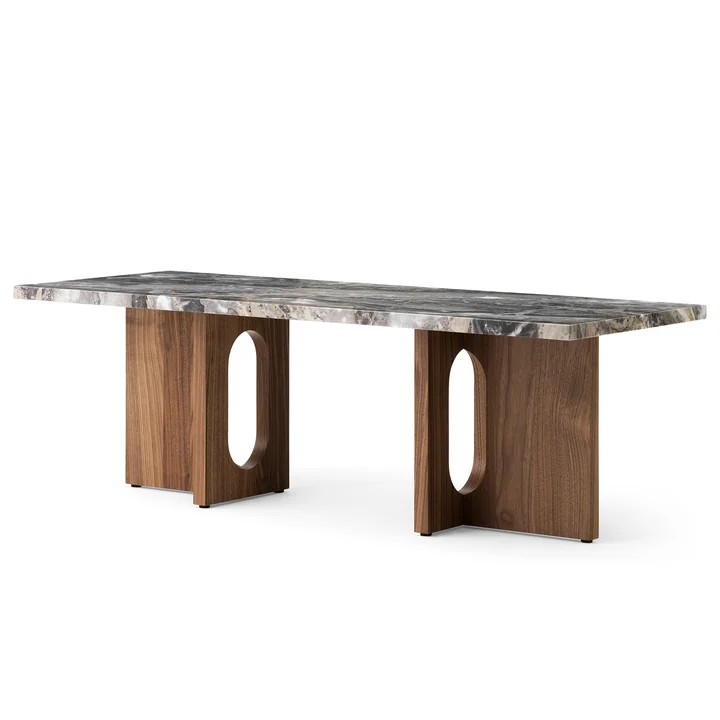 Audo - Androgyne Table basse 120 x 45 cm, Noyer / Galaxy Grey
