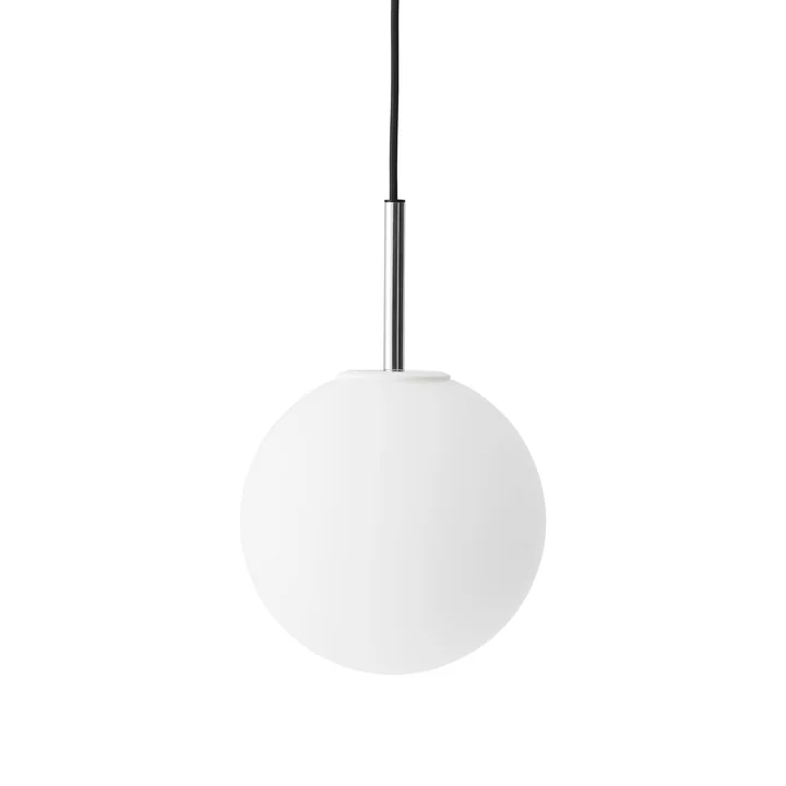 Audo - Lampe suspendue TR, acier poli / ampoule opale mate