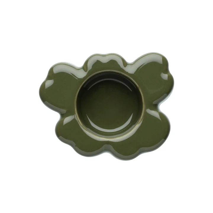 Marimekko - Unikko Porte-bougie à chauffe-plat, harvest green