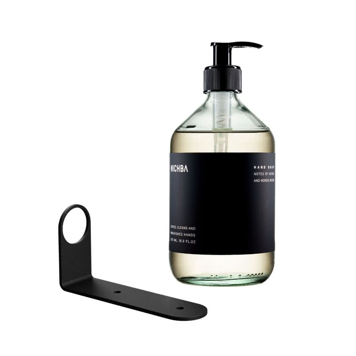 Nichba Design - Support mural pour savon, noir