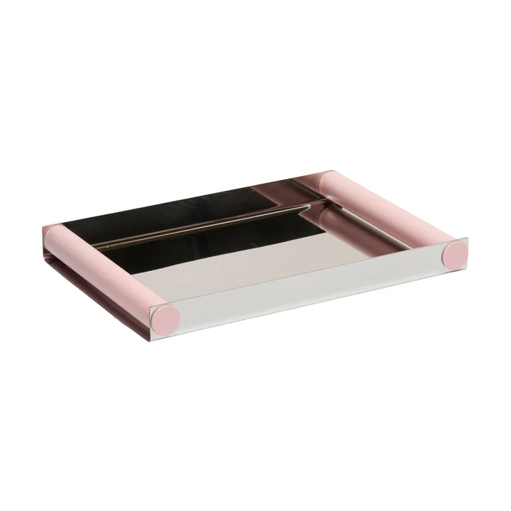 Design Letters - Ray Plateau Disco, moyen, acier inoxydable poli / creole pink