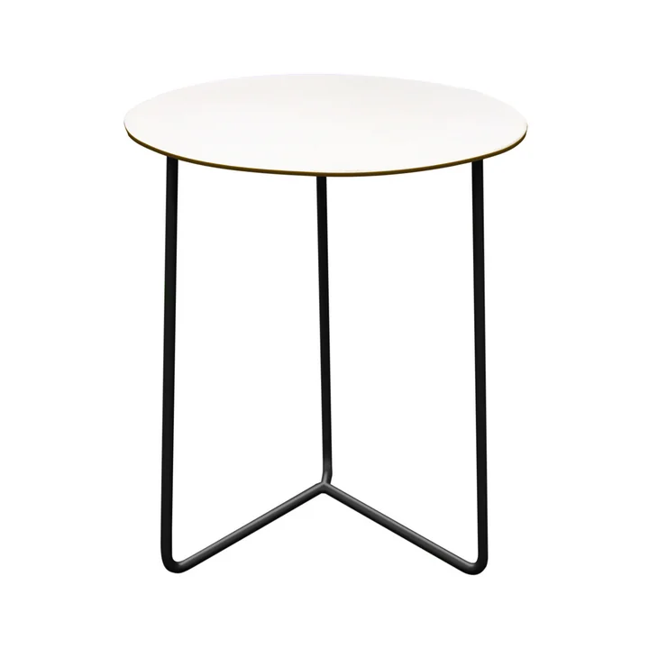 Grythyttan - Table de jardin High Tech Ø 60 cm, blanc / noir
