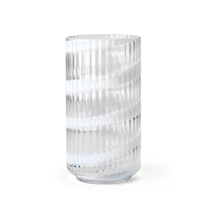 Lyngby Porcelæn - Vase en verre, swirl, H 20,5 cm, transparent