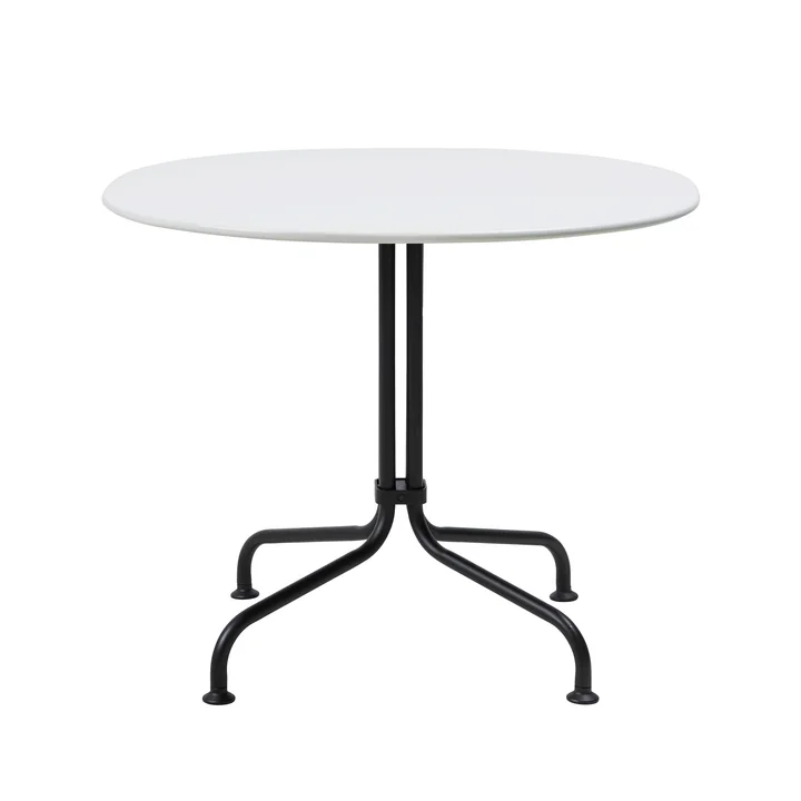 Gubi - Carmel Bistro Table de salon, 75 x 75 cm, noir / clam white