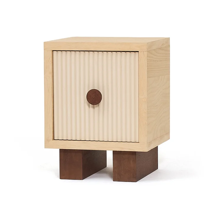 Nobodinoz x Heju - Table de nuit H 52 cm, frêne naturel