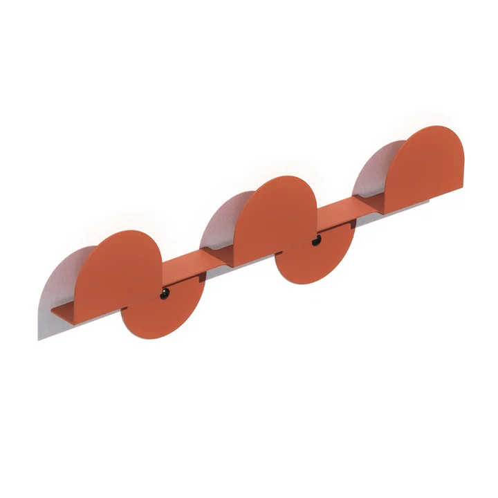 Nobodinoz - Vibes Porte-manteau mural, 37 cm, burnt red