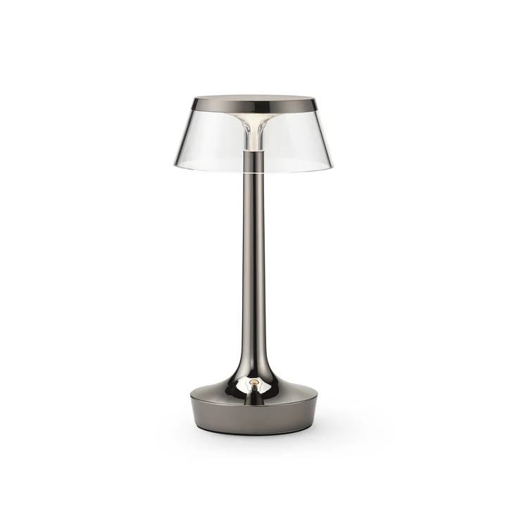 Flos - Bon jour Unplugged Lampe de table à accu, Color Tune, black chrome