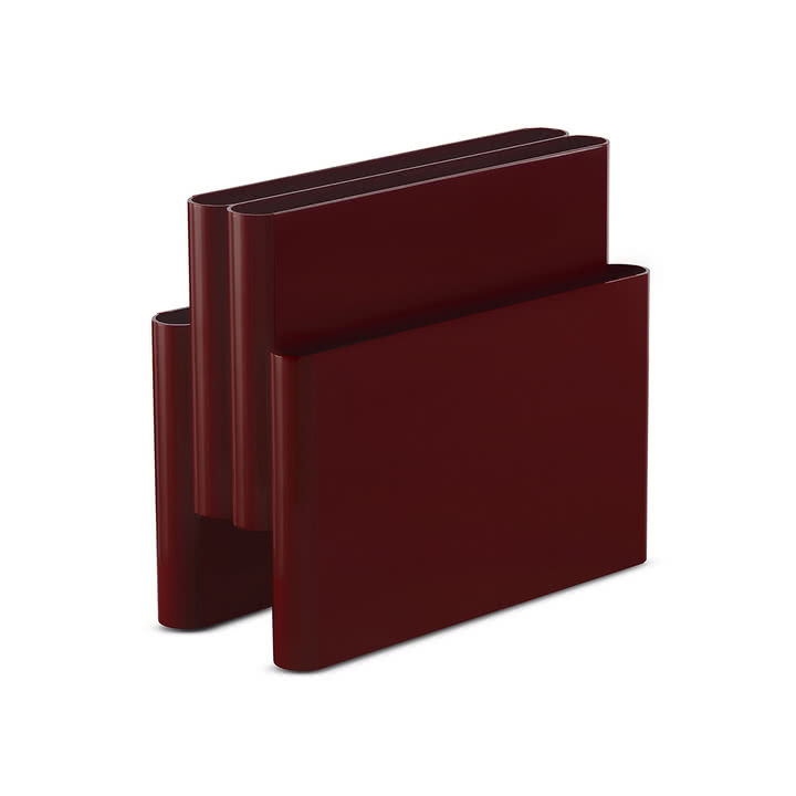 Kartell - Porte-revues avec quatre poches, bordeaux
