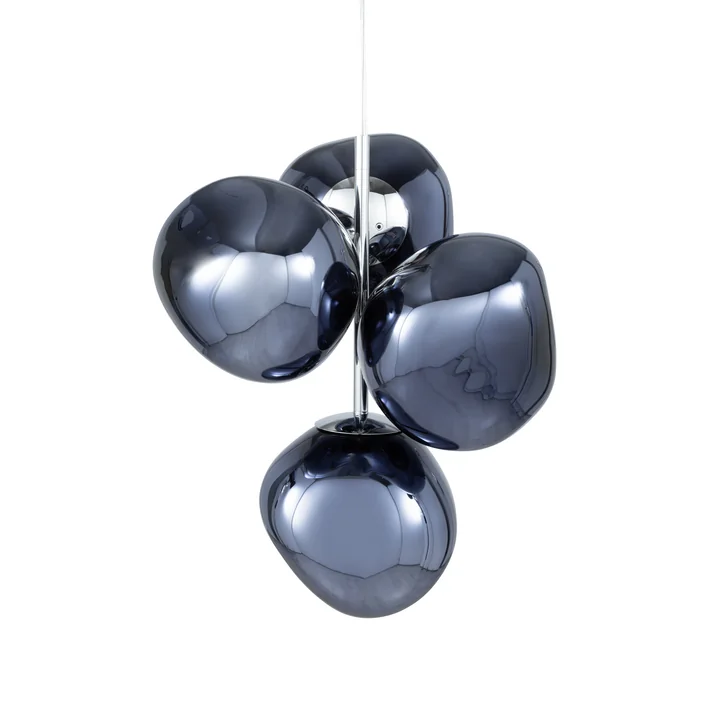 Tom Dixon - Melt Mini LED Lustre, smoke / argenté