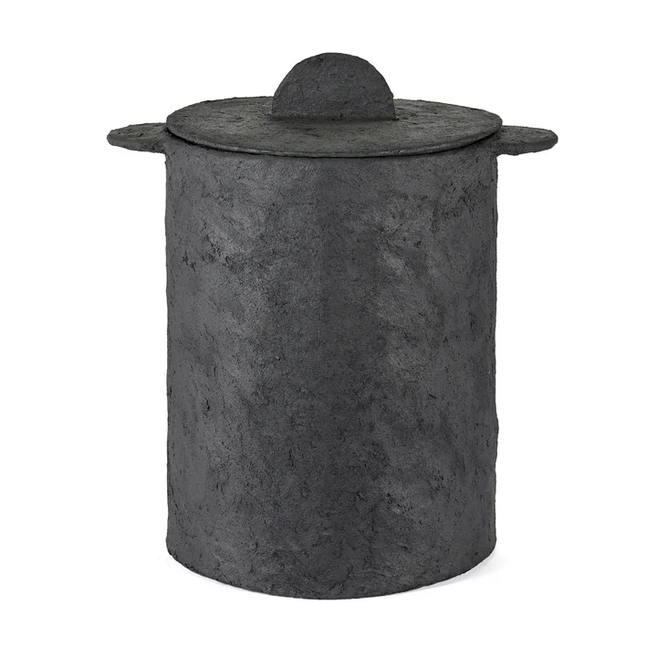 Serax - Earth Panier à linge avec sac en lin L, noir