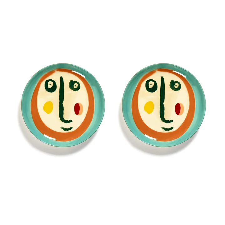 Serax - Feast Face 2 Assiette S, mix (lot de 2)