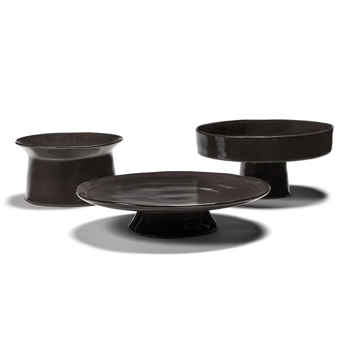 Serax - La Mère Grande assiette à pied, ebony