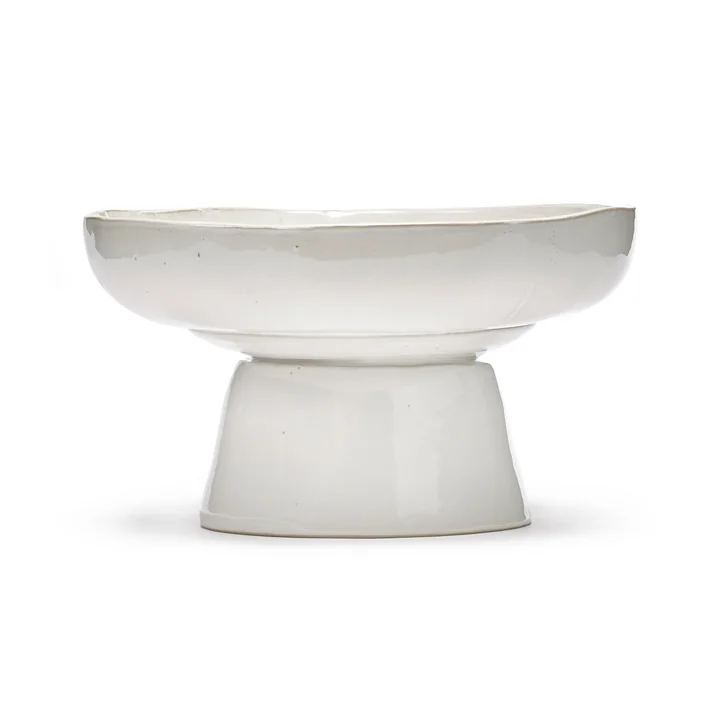 Serax - La Mère plat de service avec pied, blanc cassé