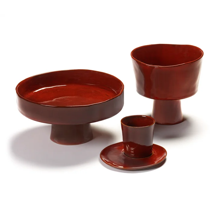 Serax - La Mère Assiette creuse avec pied L, venetian red