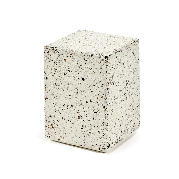 Serax - Pawn Terrazzo Table d'appoint, 30 x 30 x 40 cm, blanc