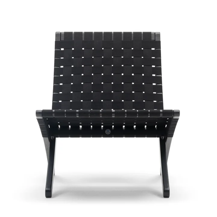 Carl Hansen - MG501 Cuba Chair, chêne laqué noir / noir / accastillage laiton (Limited Edition)