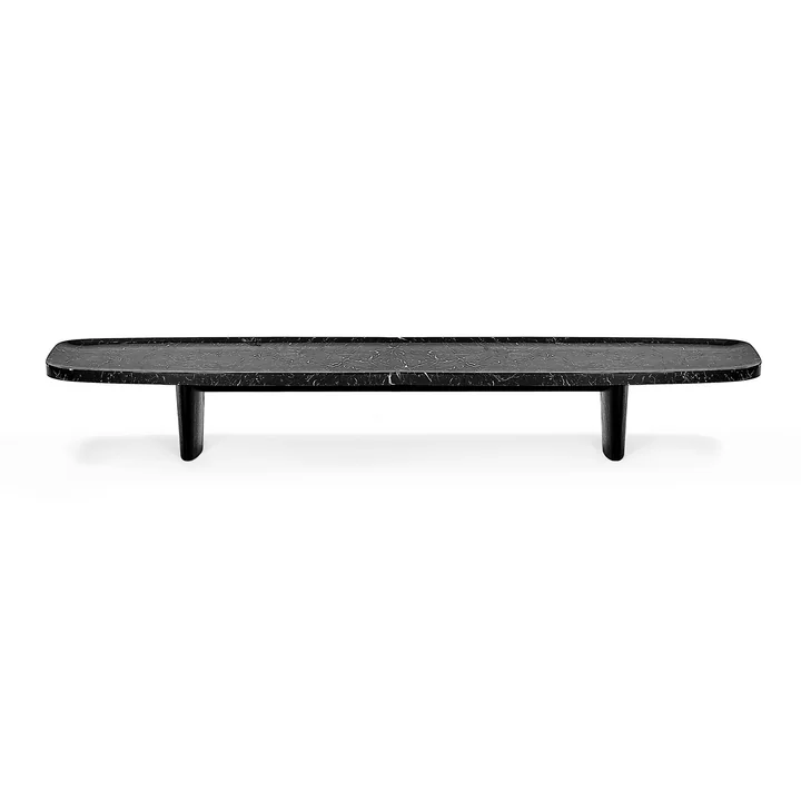 ClassiCon - Matéria table basse, longue, 170 x 39 cm, marbre Nero Marquina / noir