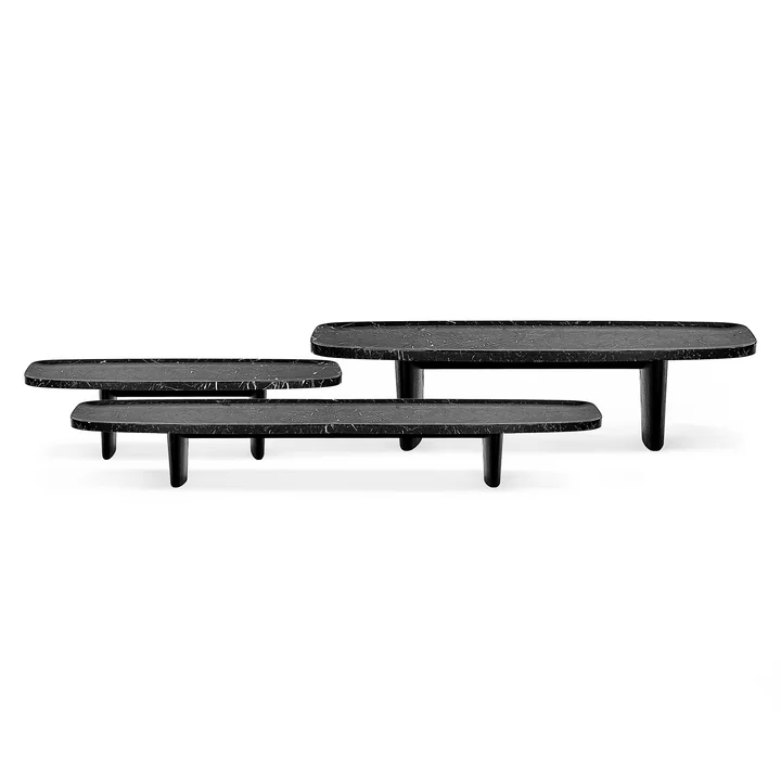 ClassiCon - Matéria tables d'appoint, marbre Nero Marquina / noir