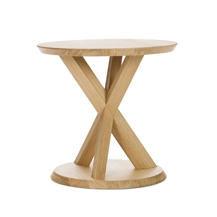 ClassiCon - Volkshaus table d'appoint, Ø 50 cm x H 48 cm, chêne naturel