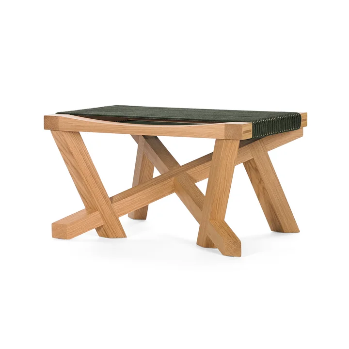 ClassiCon - Volkshaus tabouret, chêne naturel / vert forêt