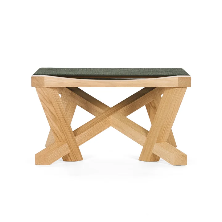 ClassiCon - Volkshaus tabouret, chêne naturel / vert forêt