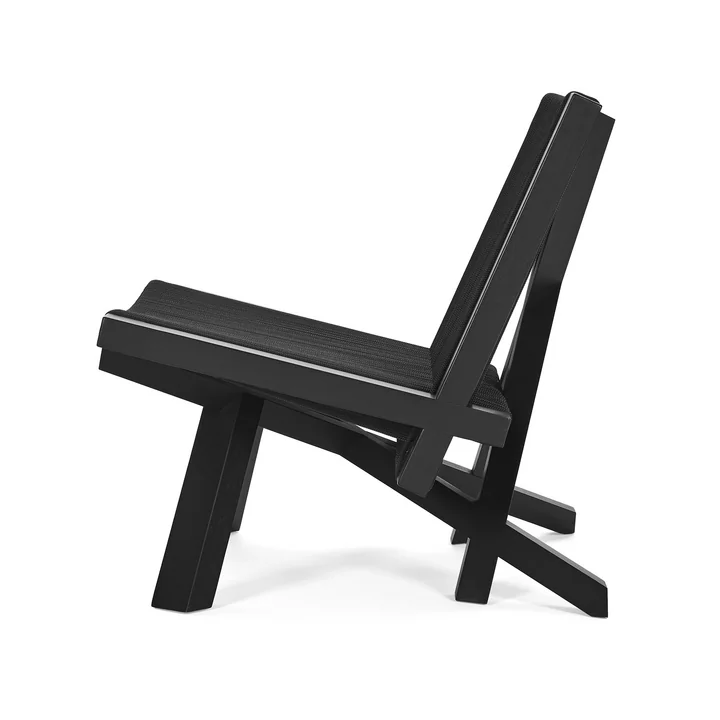 ClassiCon - Volkshaus Lounge Chair, chêne teinté noir / noir