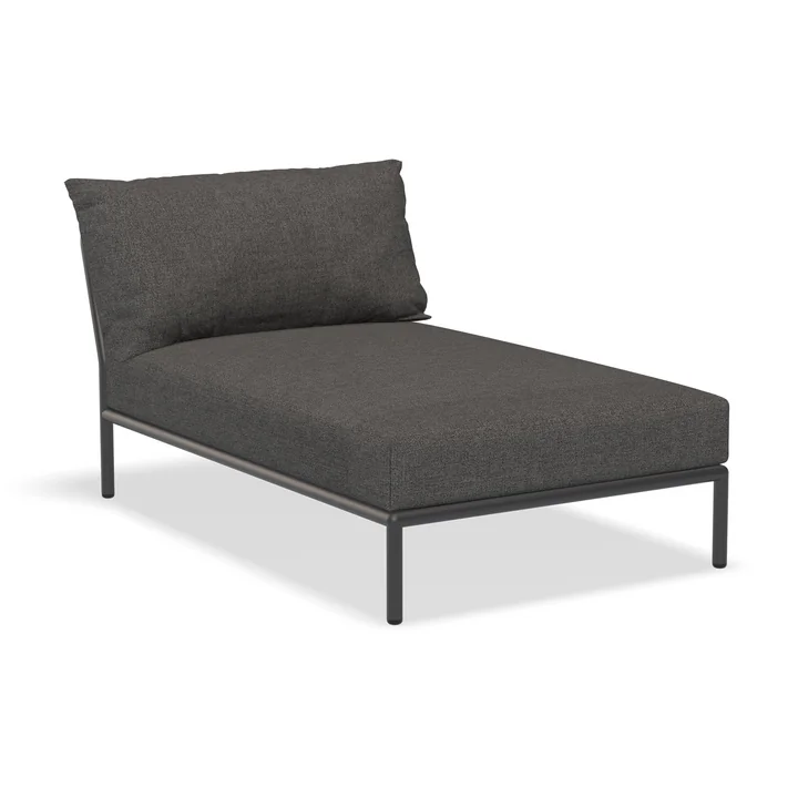 HOUE - Level 2 Chaise Longue, gris foncé / gris foncé basic